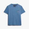 T-shirt à poche teint en pièce avec logo Essential
