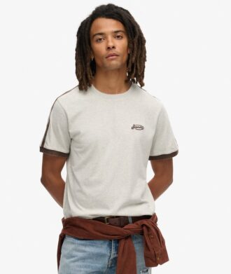 T-shirt rayé rétro avec logo Essential