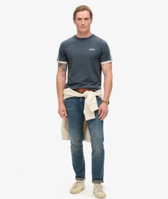 T-shirt rayé rétro avec logo Essential