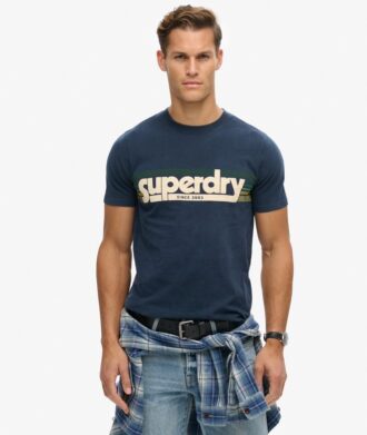 T-shirt à rayures et logo Terrain