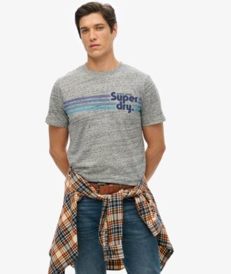 T-shirt à rayures et logo Terrain