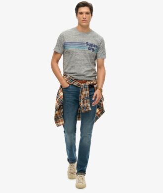 T-shirt à rayures et logo Terrain