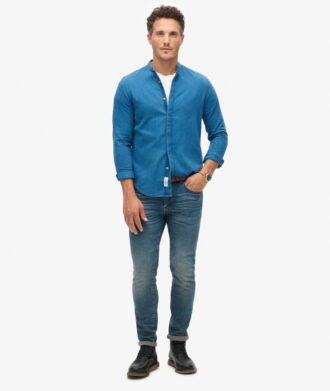 The Merchant Store – Chemise Henley Indigo The Merchant Store – Chemise Henley Indigo