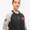 Veste aviateur en jersey avec imprimé « College Script » Veste aviateur en jersey avec imprimé « College Script »