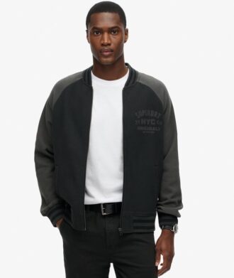 Veste aviateur en jersey à motif graphique College