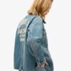 Veste de travail en denim brodée