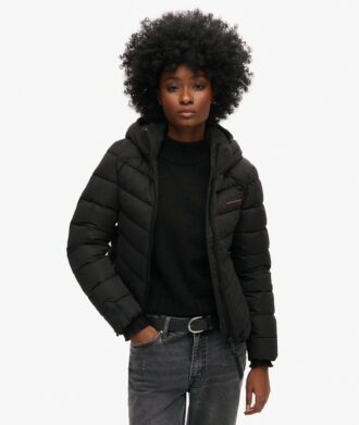 Veste matelassée à capuche en microfibre