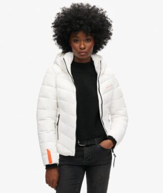 Veste matelassée à capuche en microfibre