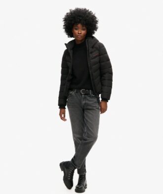 Veste matelassée à capuche en microfibre