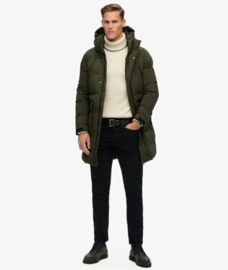 Veste matelassée longue à capuche Hooded