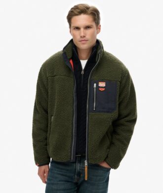 Veste polaire Borg rétro Vintage
