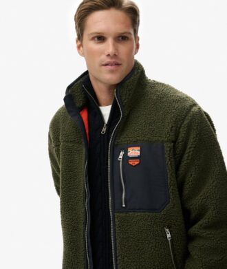 Veste polaire Borg rétro Vintage