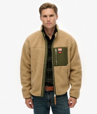 Veste polaire Borg rétro Vintage