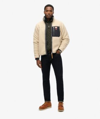 Veste polaire Borg rétro Vintage