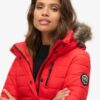 Veste Puffer mi-longue à capuche en fausse fourrure Veste Puffer mi-longue à capuche en fausse fourrure